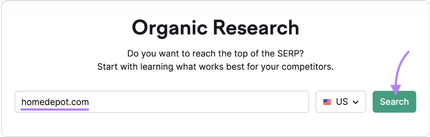 Semrush Organic Research Interface
